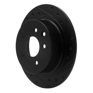 Nissan Juke Brake Rotor (1) - Rear Right - R1 Concepts - Drilled & Slotted - Black - `02-`25